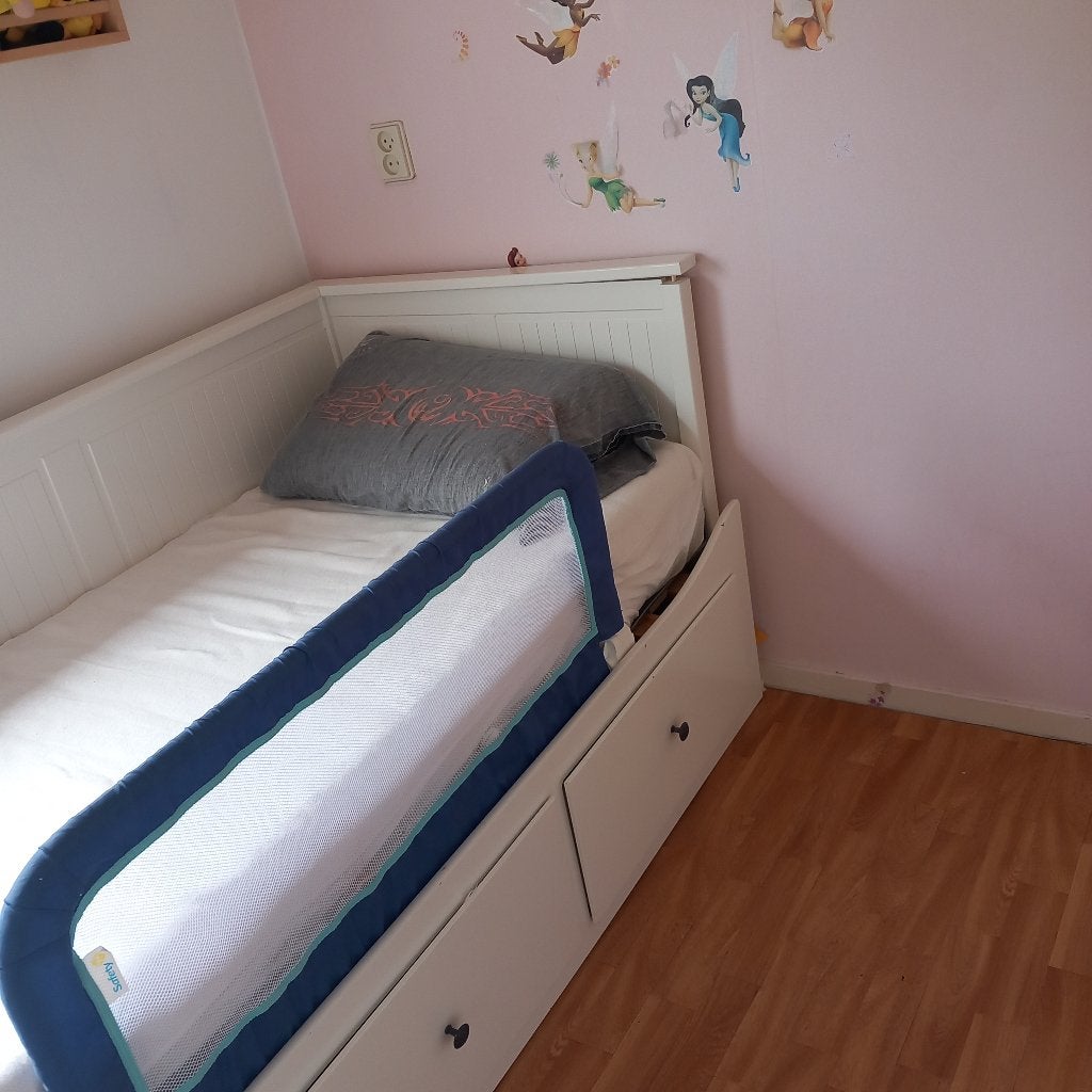 hemmes eenpesrsoonsbed , 2 persoonsbed met 3 laden, Kinderen en Baby's, 85 tot 100 cm, Zo goed als nieuw, 180 cm of meer, Ophalen