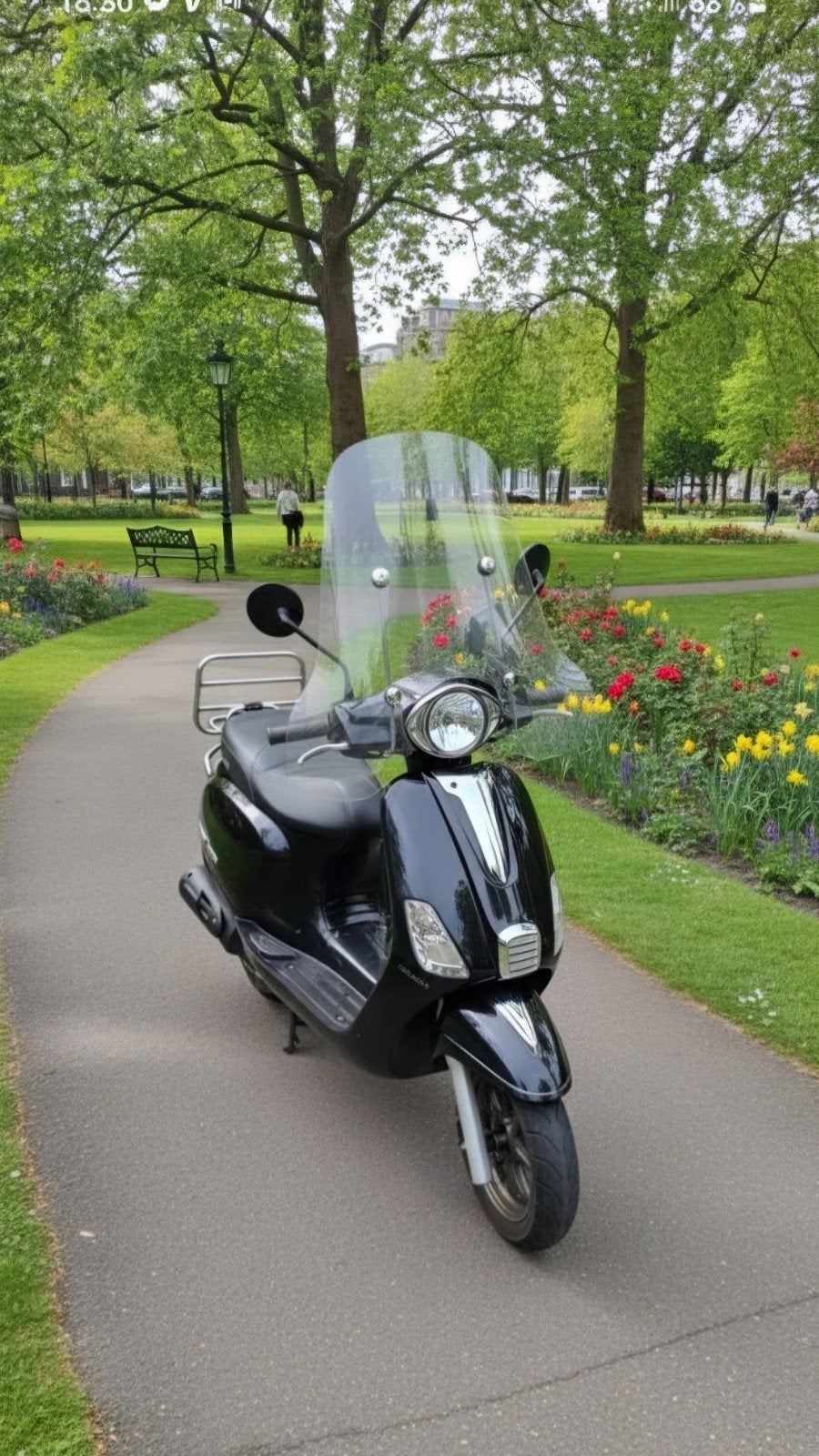 Mooie zwarte Figuetta  snor scooter, Ophalen, Gebruikt, Benzine, Overige merken