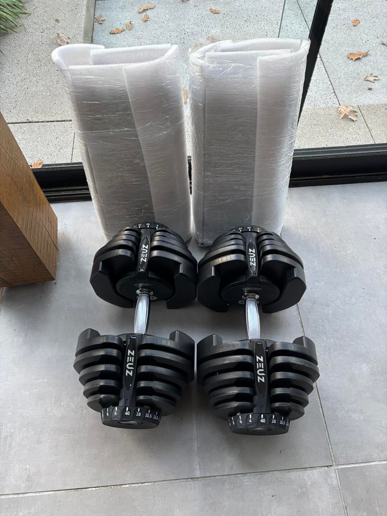 NIEUW ZEUZ Verstelbare dumbells tot 40kg, Ophalen, Nieuw, Dumbbell