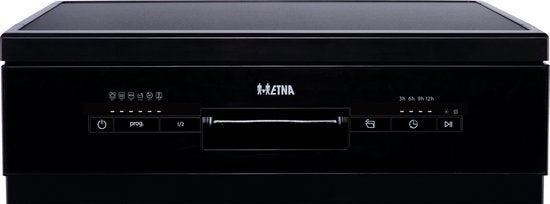 ETNA vaatwasser VWV144ZWA - Vrijstaand - Zwart, Witgoed en Apparatuur, Minder dan 85 cm, Eco programma, Nieuw, Ophalen of Verzenden