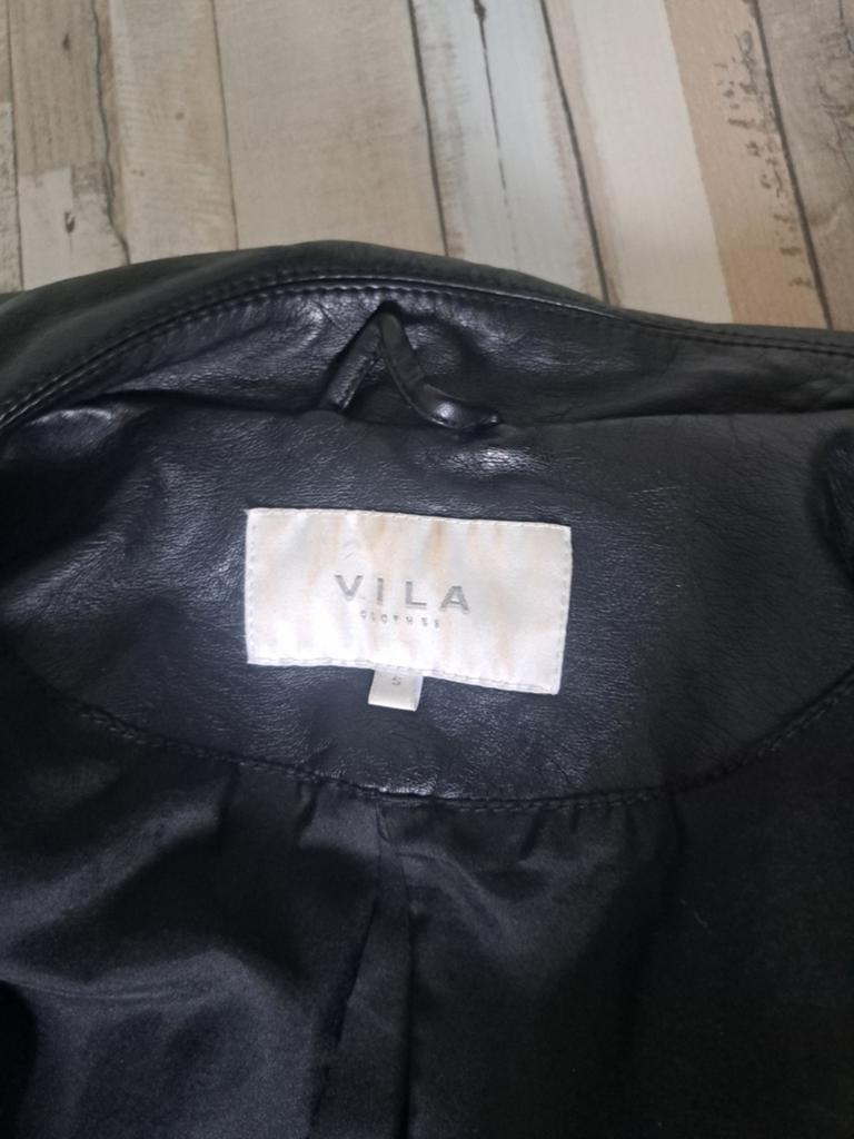 Vila leren jasje, Ophalen of Verzenden, Zo goed als nieuw, Zwart