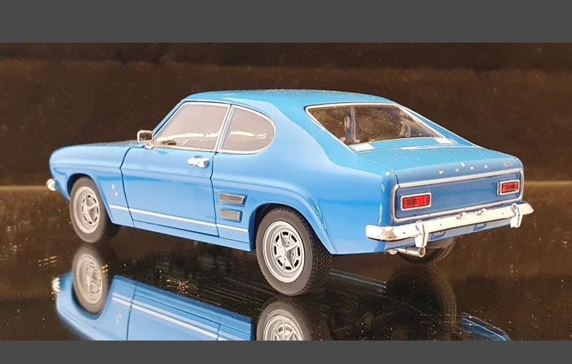 Ford Capri 1969 Welly Nex 1:24 Modelauto Blauw, Ophalen of Verzenden, Nieuw, Auto, Overige merken