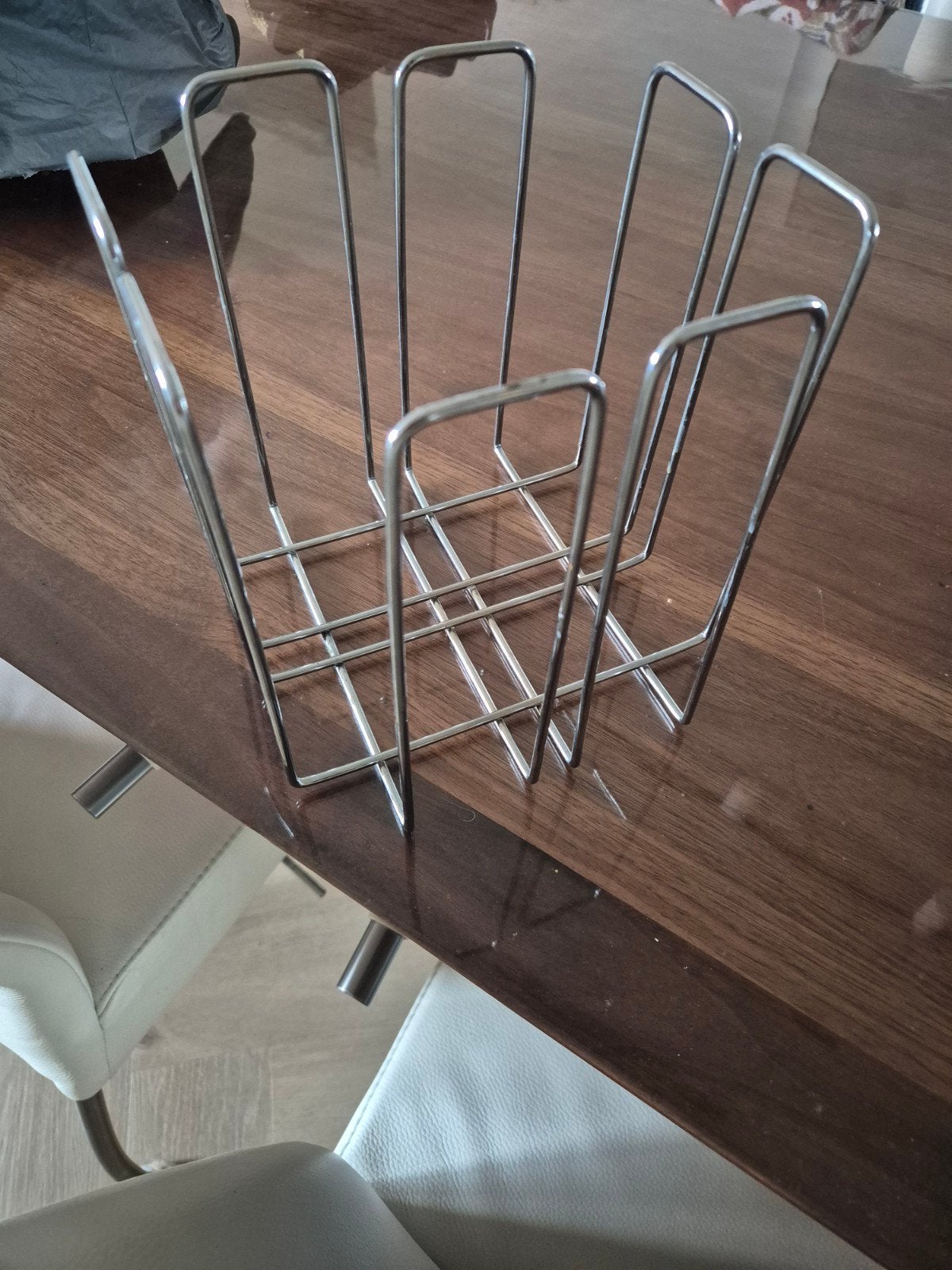 servetten houder 2 stuks, Gebruikt, Ophalen of Verzenden, Zilver, Metaal