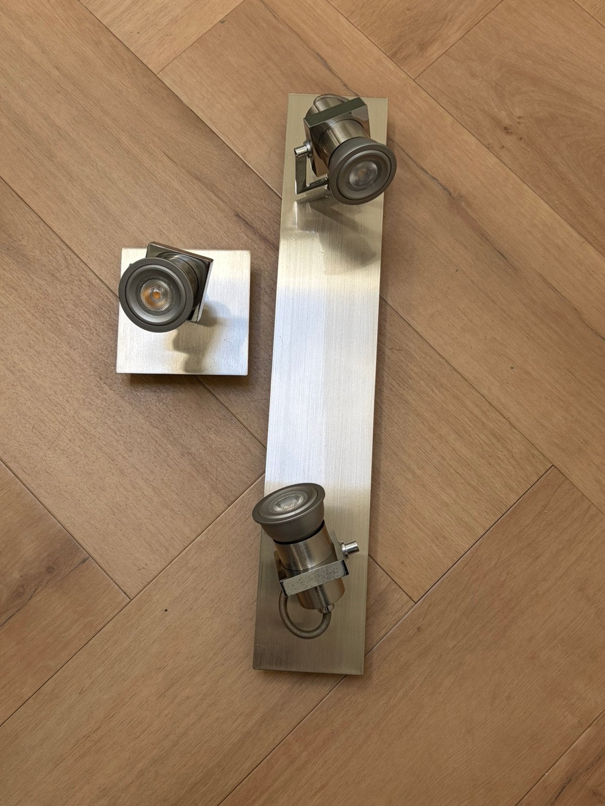 Massive plafondspots zilverkleurig (GU10), Halogeen, Gebruikt, GU10, Overige merken