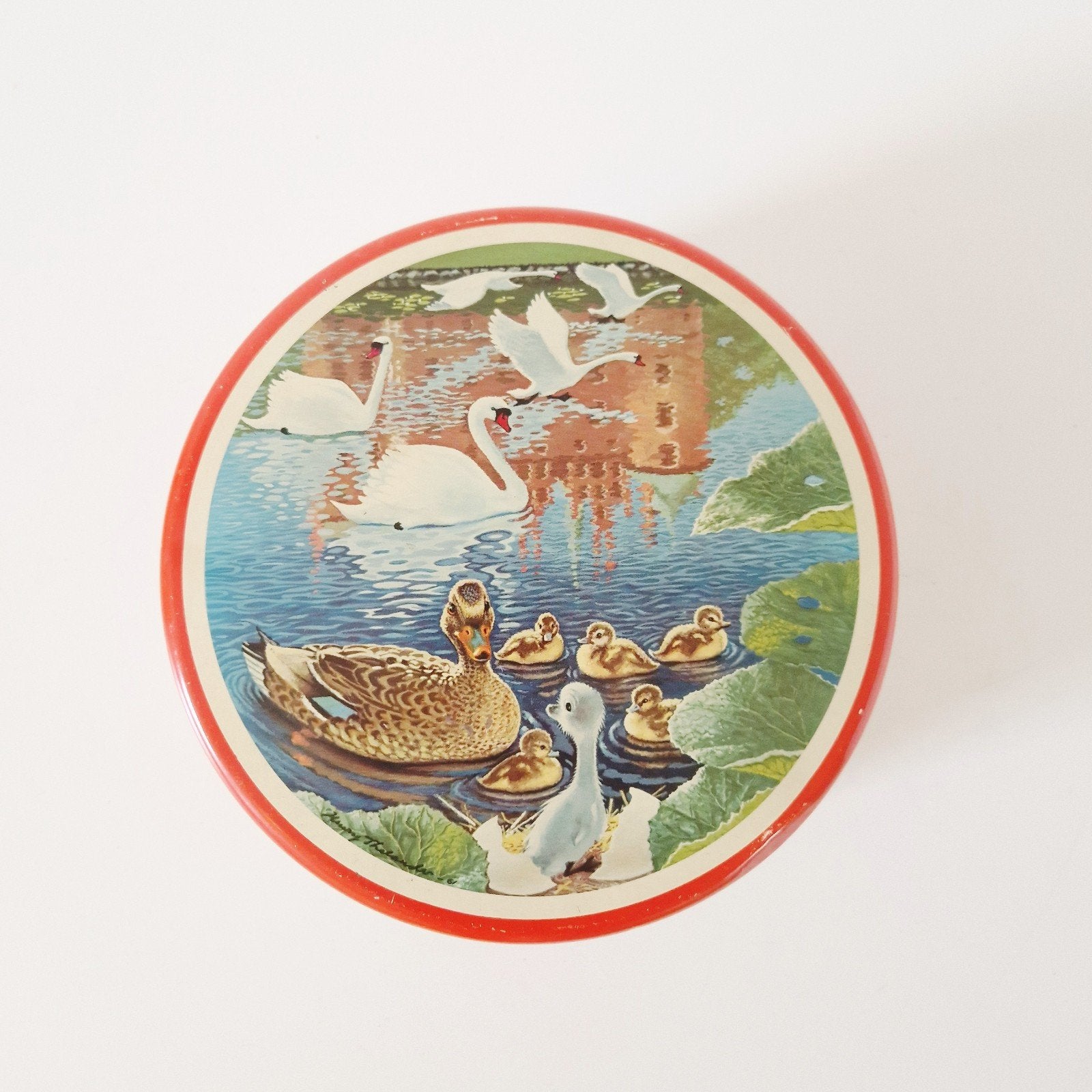 vintage koektrommel blik koekblik koekjestrommel, Ophalen of Verzenden, Huis en Inrichting