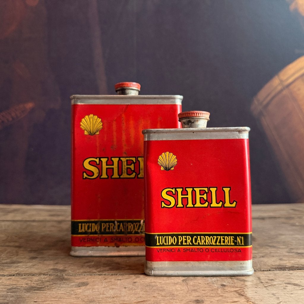 1920 Shell Lucido per Carrozzerie poetsmiddel olieblik, Ophalen of Verzenden, Overige