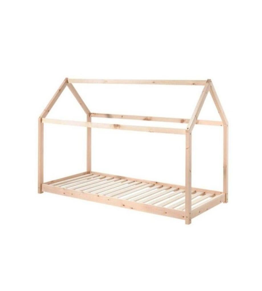 Huis kajuit houten bed Vipack Cabane Leenbakker, evt 2 stuks, 85 tot 100 cm, Zo goed als nieuw, 180 cm of meer, Ophalen