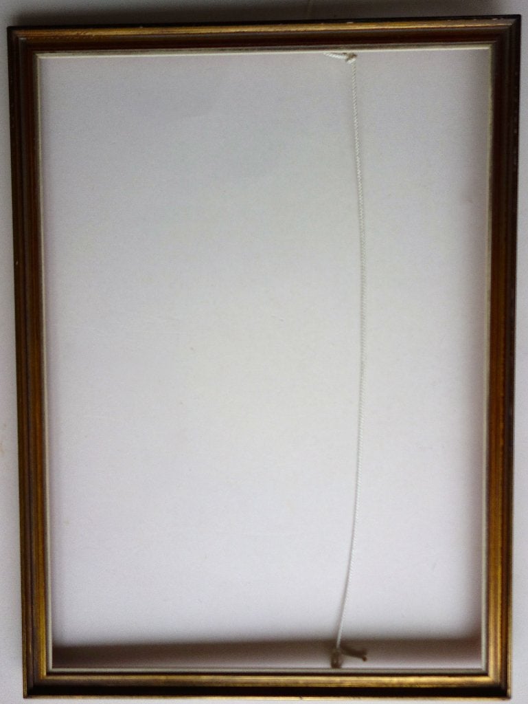 Schilderijlijst hout 42 x 59 sober goud grenen, Huis en Inrichting, Schilderijlijst, Handgemaakt, Ophalen of Verzenden, Goud