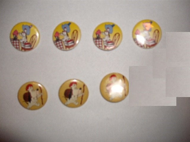 Droopy Tex Avery buttons strip set tekenfilm hond, Verzamelen, Ophalen of Verzenden, Gebruikt, Overige onderwerpen