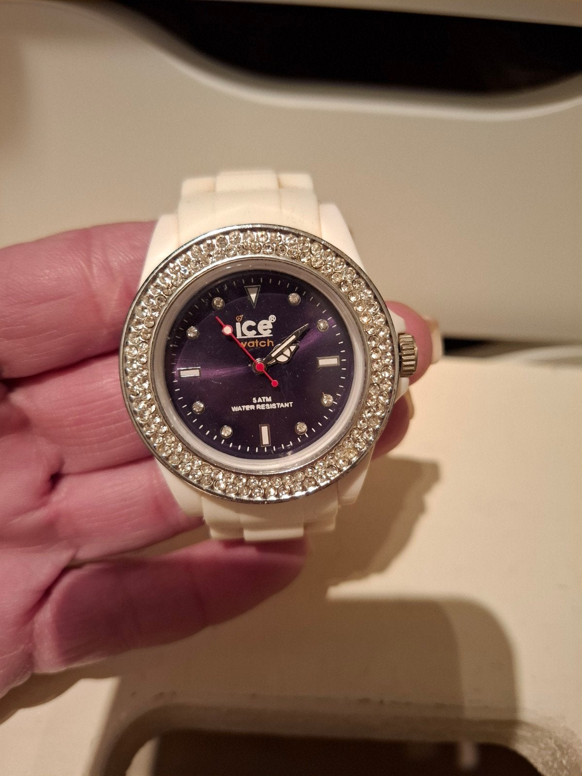 Ice-Watch Polshorloge met Strass - Wit, Overige merken, Overige materialen, Polshorloge, Kunststof