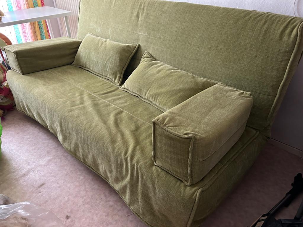 IKEA Beddinge slaapbank - groen, 140x200 cm, Huis en Inrichting, Ophalen, Gebruikt, Tweepersoons, 140 cm