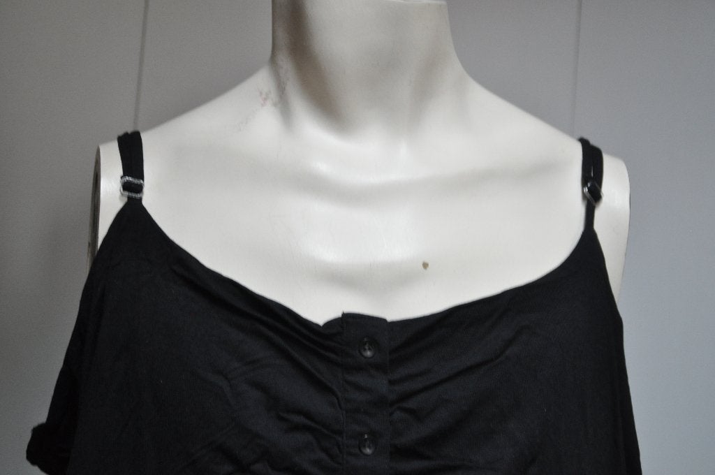 MG96 Head over heels Zwart Top maat 56, Kleding | Dames, Ophalen of Verzenden, Zo goed als nieuw, Zwart, Shirt of Top