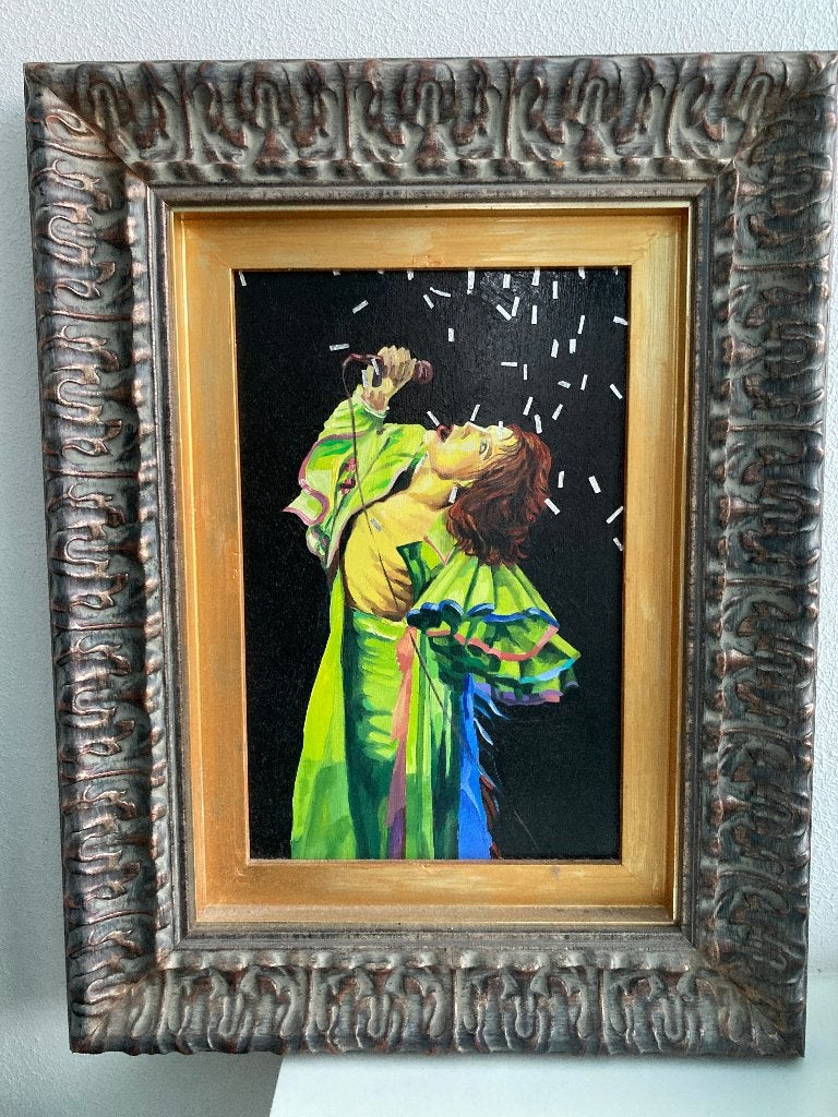 Uniek olieverf schilderij “Mick Jagger /Rolling Stones “, Overige formaten, Ophalen of Verzenden, Zo goed als nieuw, Poprock