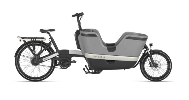 Te Huur: Bakfiets Gazelle Makki, Fietsen en Brommers, Fietsen | Bakfietsen, Ophalen, Huif, Zo goed als nieuw, 2 kinderen