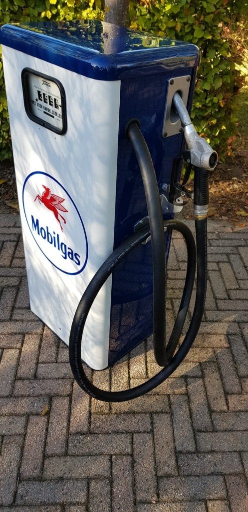 Tokheim benzinepomp Mobilgas pomp vintage sixties fifties, Verzamelen, Ophalen, Gebruikt