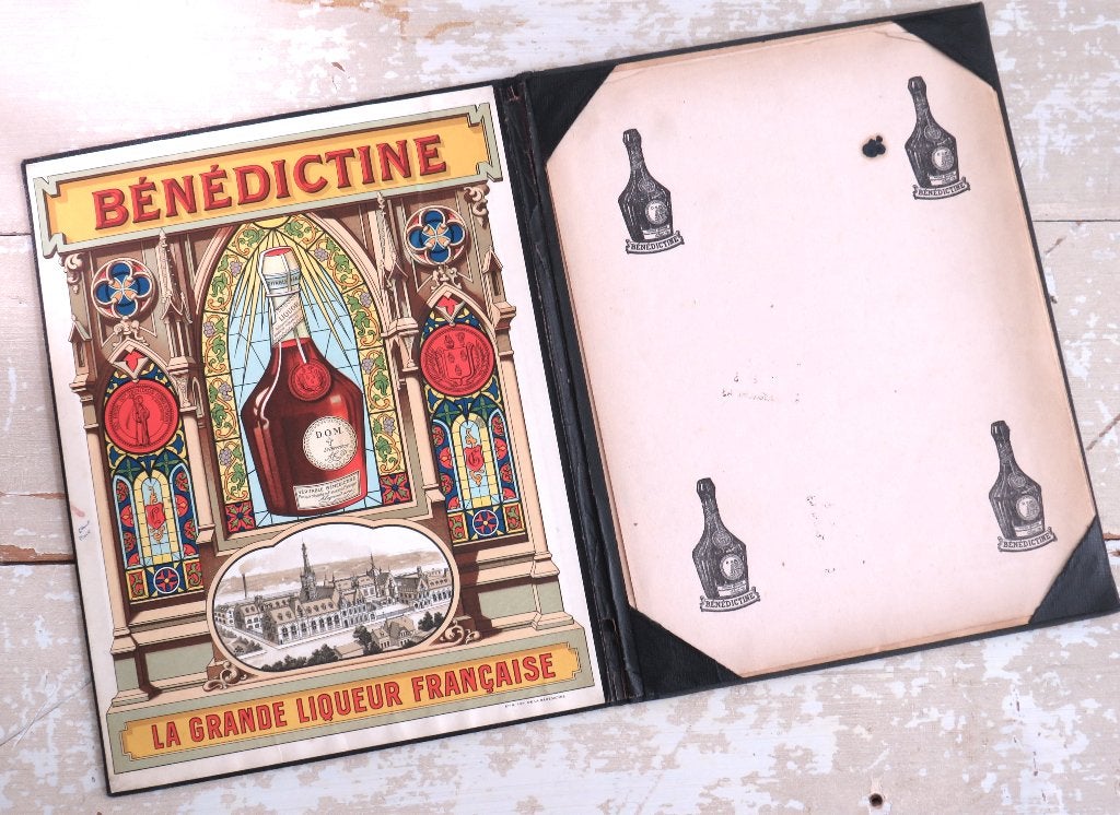 Oude Franse menukaartmap “Bénédictine”, Ophalen of Verzenden