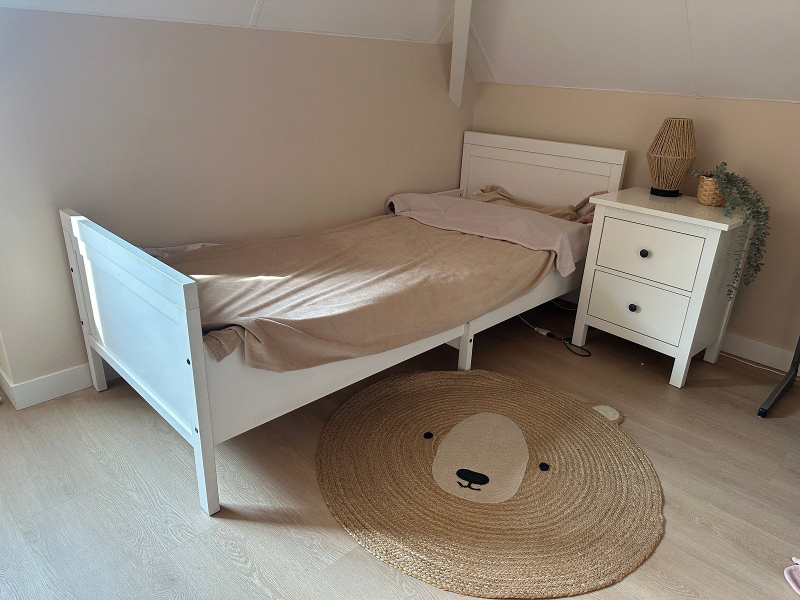 Ikea meegroeibed sundvink en vimsig matras, Kinderen en Baby's, Ophalen, 70 tot 85 cm, Zo goed als nieuw, Matras