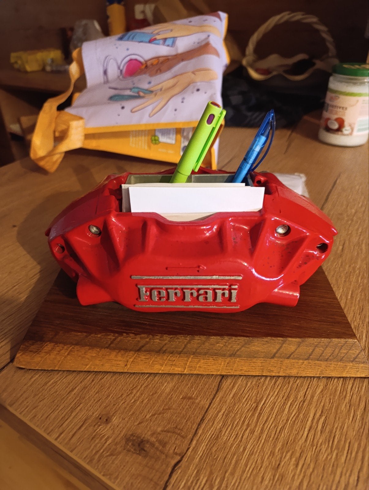 pennenbak gemaakt van echte Brembo remklauw Ferrari, Ophalen of Verzenden, Auto's
