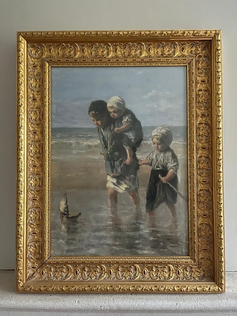 Reproductie Kinderen der Zee - Jozef Israëls, Antiek en Kunst, Ophalen of Verzenden