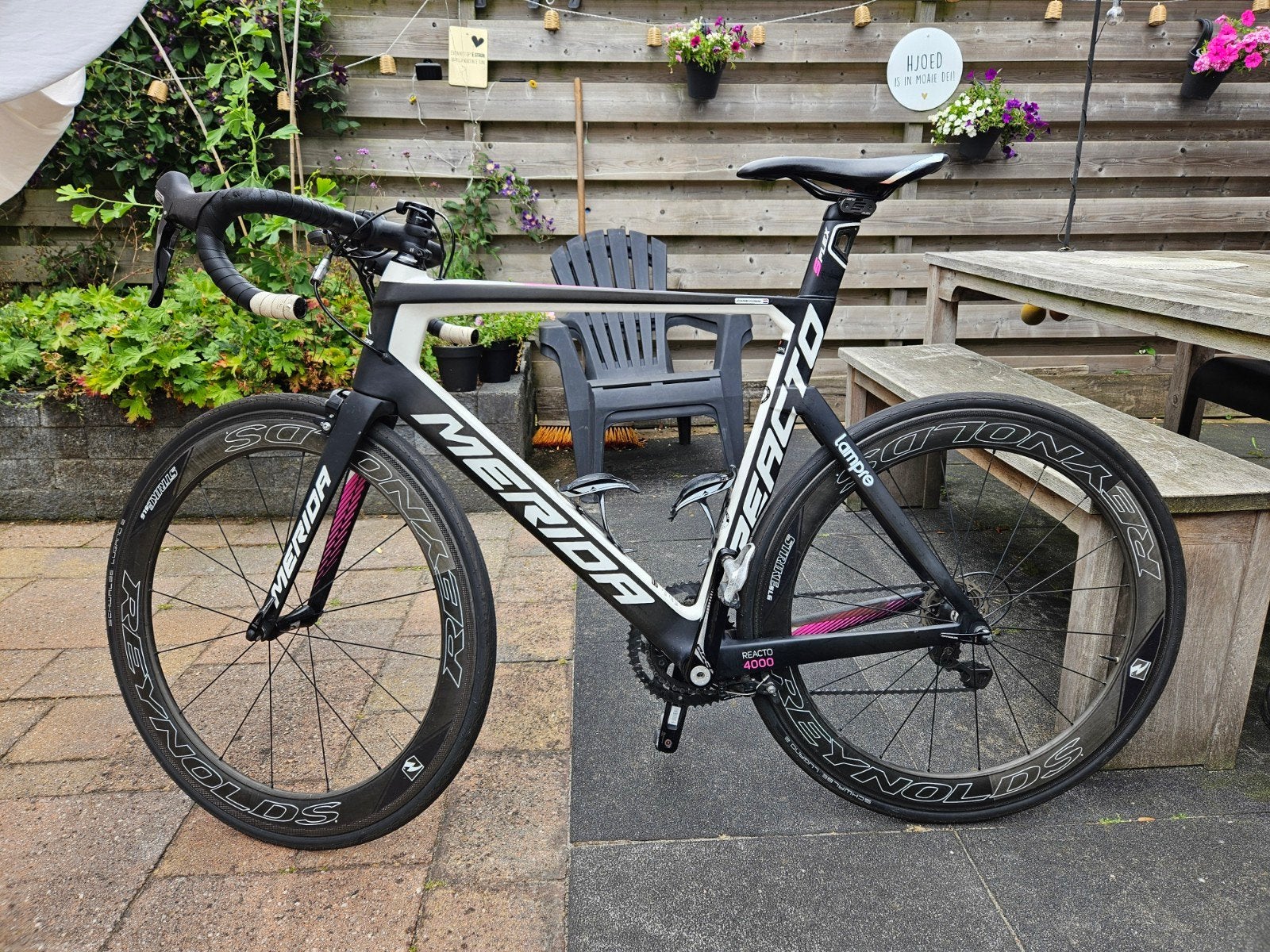 Merida Reacto 4000 (Maat L) - Ex-Team Lampre Aero Racefiets, Fietsen en Brommers, Fietsen | Racefietsen, Gebruikt, Carbon, Meer dan 20 versnellingen