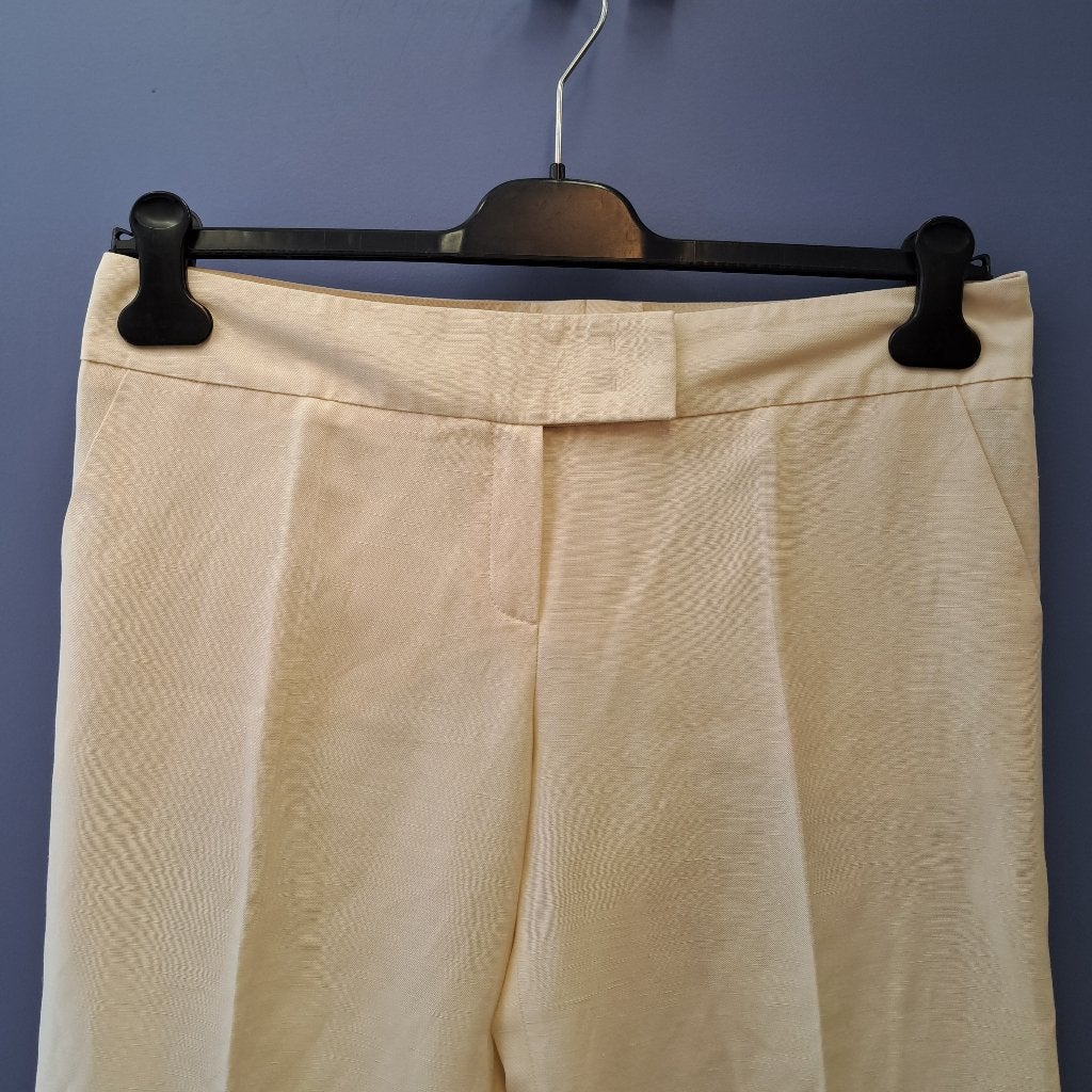 Escada pantalon ecru / beige linnen - zijde mt 38 nr 41175, Maat 38/40 (M), ., Beige, Escada