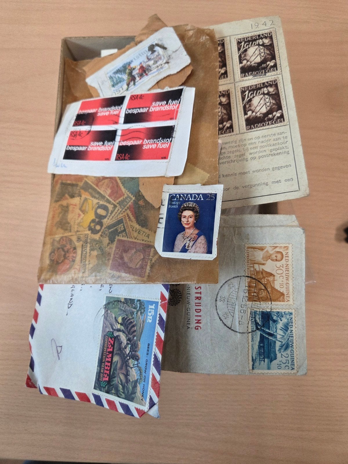 Doos met diverse postzegels, Ophalen, Gestempeld