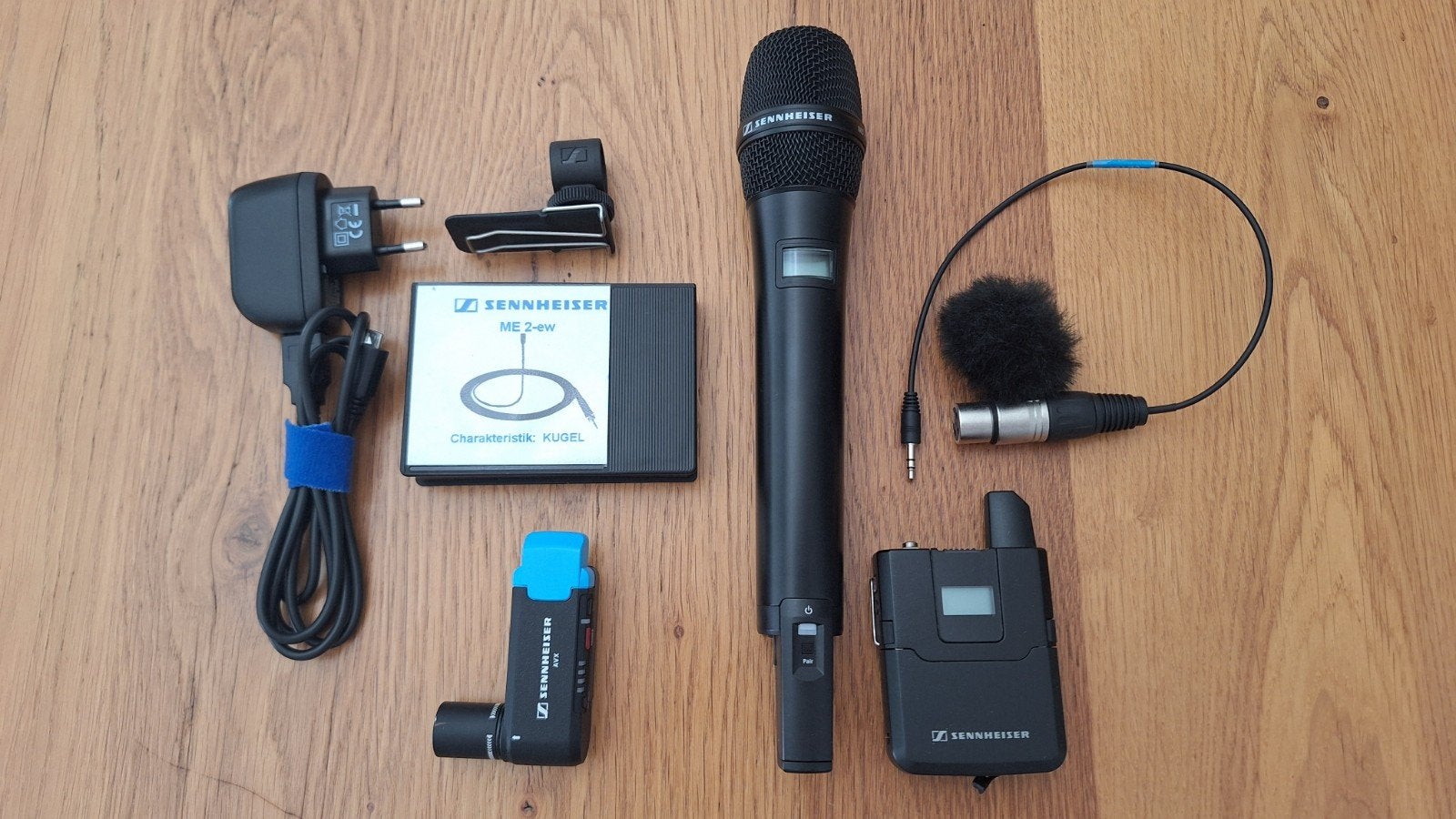 Sennheiser AVX  Microfoonset MD42  & ME 2 ew + Koptelefoon, Muziek en Instrumenten, Microfoons, Ophalen of Verzenden, Zo goed als nieuw
