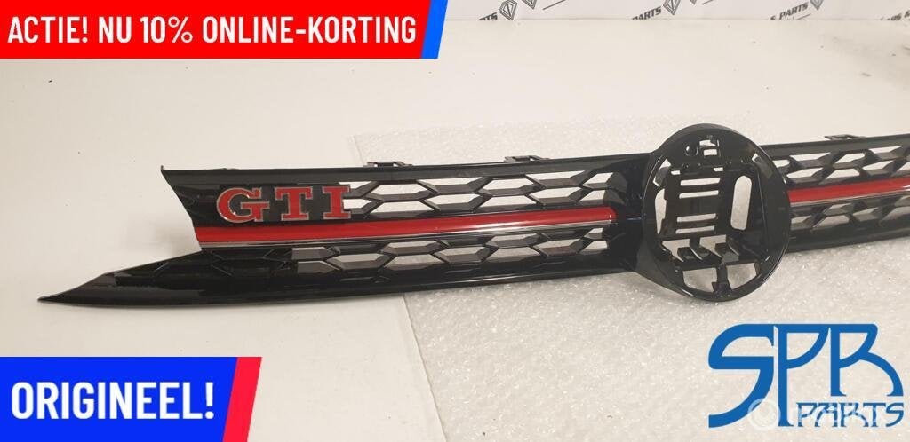 POLO 2G GTI AW1 HOOGGLANS ZWART Grille ROOD GTI LOGO EMBLEEM, Auto-onderdelen, Gebruikt, Volkswagen, Ophalen of Verzenden, Volkswagen