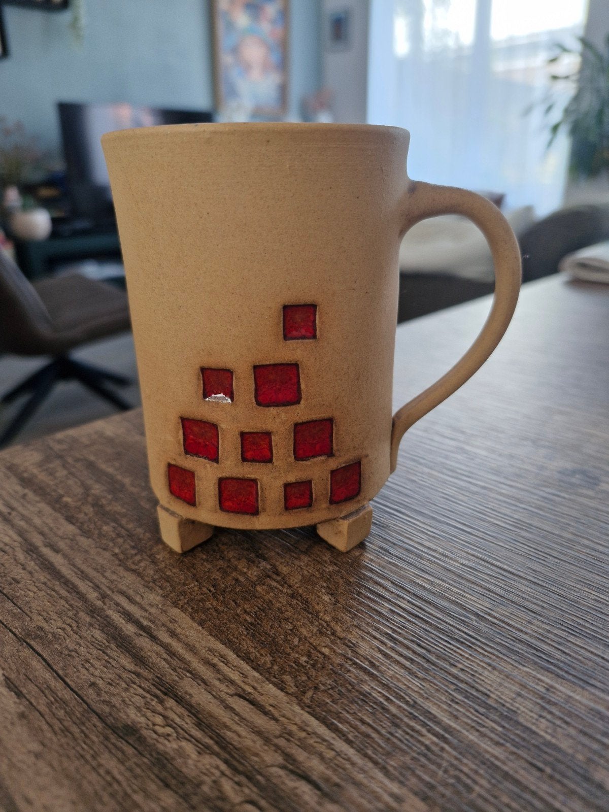 Retro keramieken beker, Ophalen of Verzenden, Huis en Inrichting