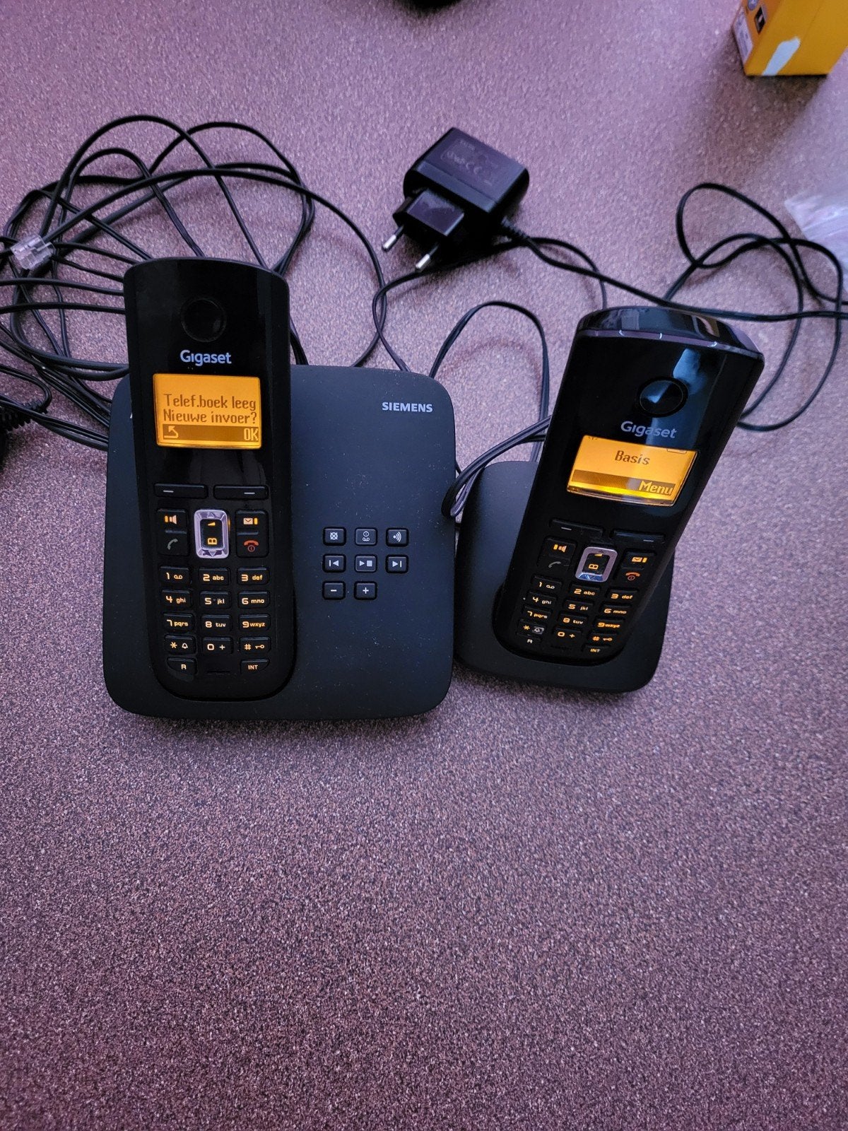 Gigaset Siemens draadloze telefoons met basisstation, Ophalen of Verzenden, Gebruikt, 2 handsets