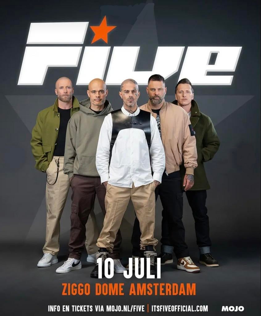 2 tickets concert Five in Ziggo Dome Amsterdam, Twee personen