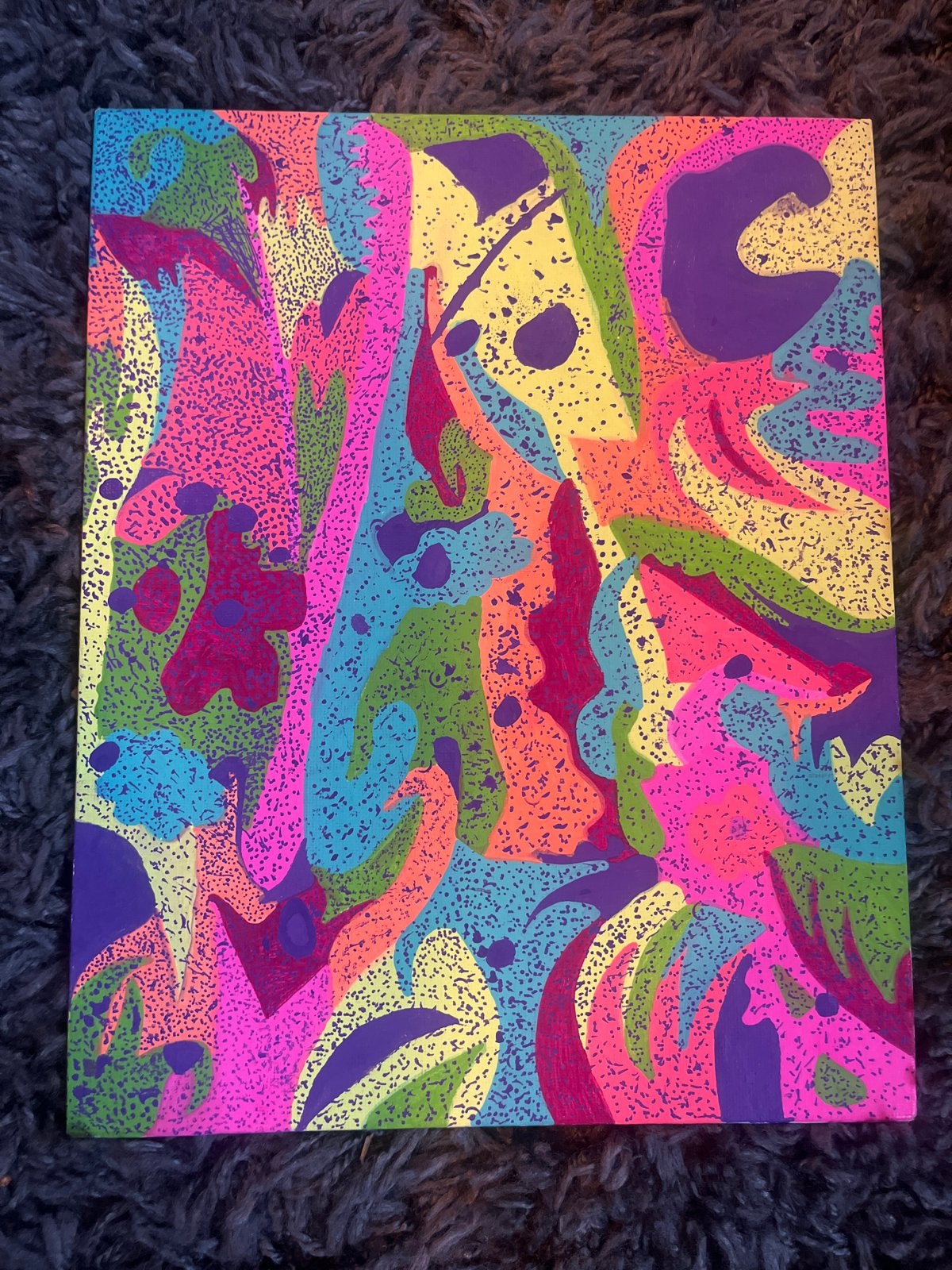 Levendig Abstract Kunstwerk - Neon Kleuren, Ophalen of Verzenden