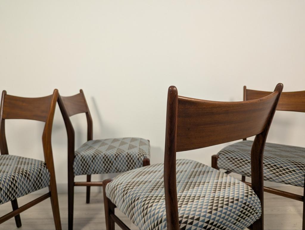 4 midcentury Cees Braakman stoelen, Pastoe. Heel goede staat, Ophalen, Bruin, Zo goed als nieuw, Vier