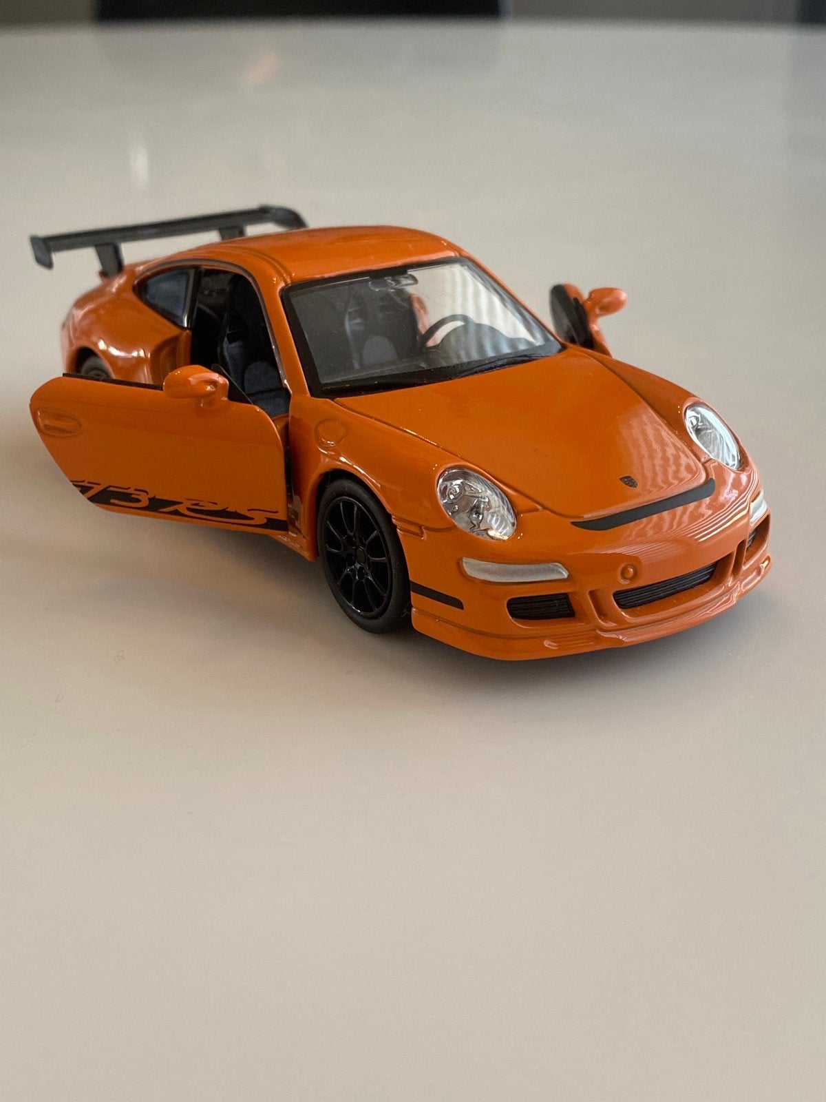 Miniatuurmodel Porsche 911 GT3 RS Welly Oranje, Ophalen of Verzenden, Zo goed als nieuw, Auto, Overige merken