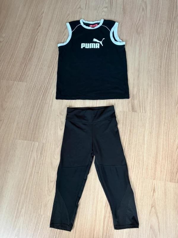 Puma sportset, stoere tanktop en zwarte 3/4 legging maat S, Puma, Zwart, Ophalen of Verzenden, Maat 36 (S)