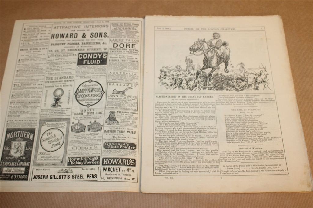 Punch 1886 — Victoriaans Satire Tijdschrift — Illustraties [, Ophalen of Verzenden