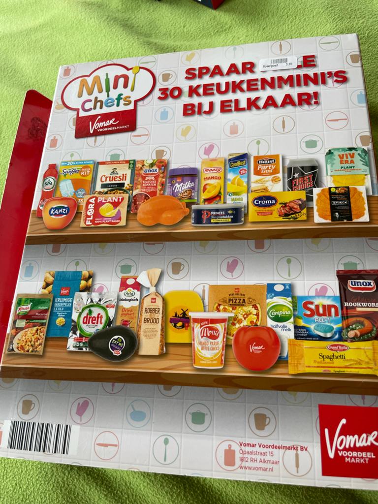 Vomar Mini Chefs Spaaractie - 30 Keukenmini's, Ophalen of Verzenden