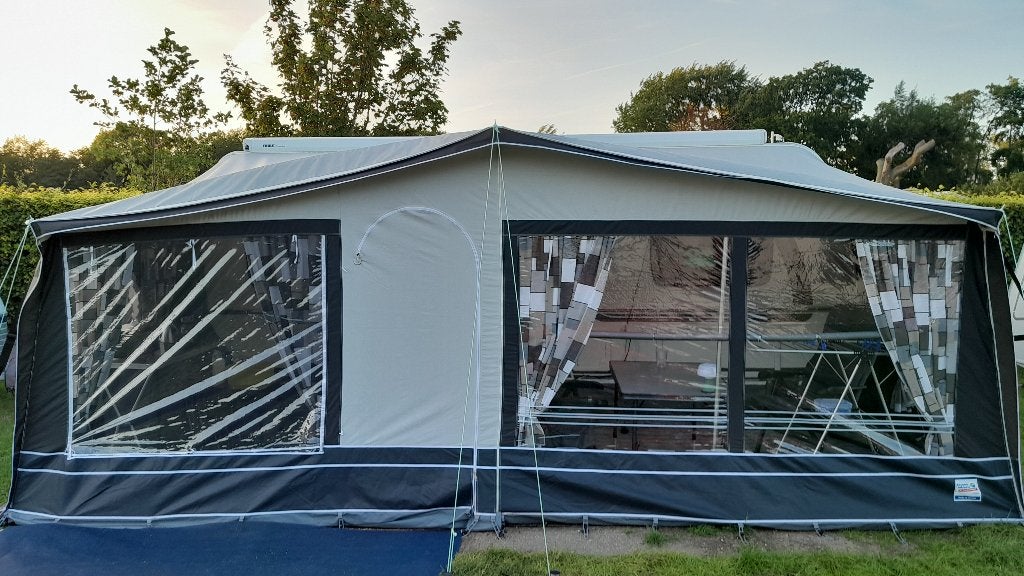 Caravan voortent / multi luifel Dorema Madrid(via Coppens), Caravans en Kamperen, Ophalen, Gebruikt, Ten Cate All Season 200g/m2