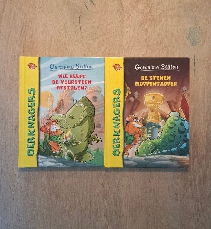 Geronimo Stilton Oerknagers - De Stenen Moppentapper, Ophalen of Verzenden, Zo goed als nieuw, Geronimo Stilton, Fictie algemeen