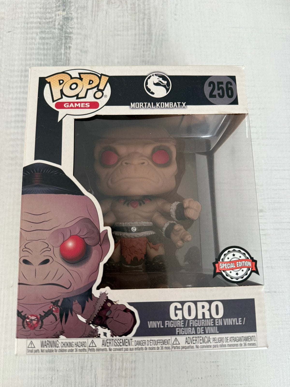 Funko Pop! Games Mortal Kombat X Goro #256 Special Edition, Ophalen of Verzenden, Nieuw
