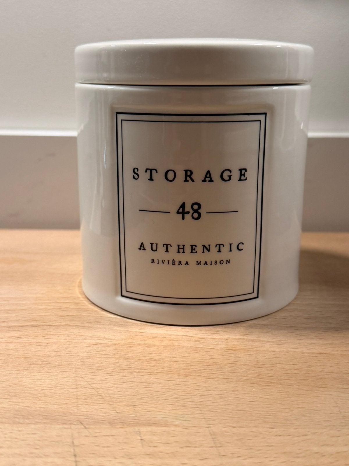 Riviera Maison - storage jar, Ophalen of Verzenden, Zo goed als nieuw, Voorraadpot, Steen/keramiek