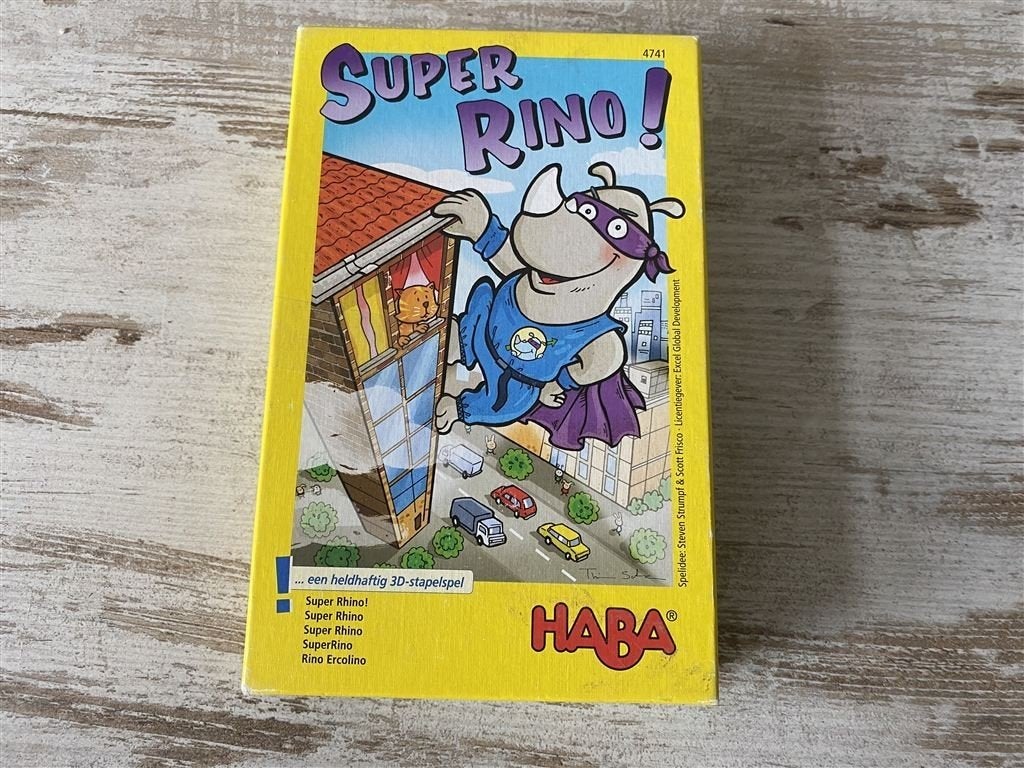 Super rino een heldhaftig 3d-stapelspel HABA [s331], Hobby en Vrije tijd, Gezelschapsspellen | Bordspellen, Verzenden, Zo goed als nieuw