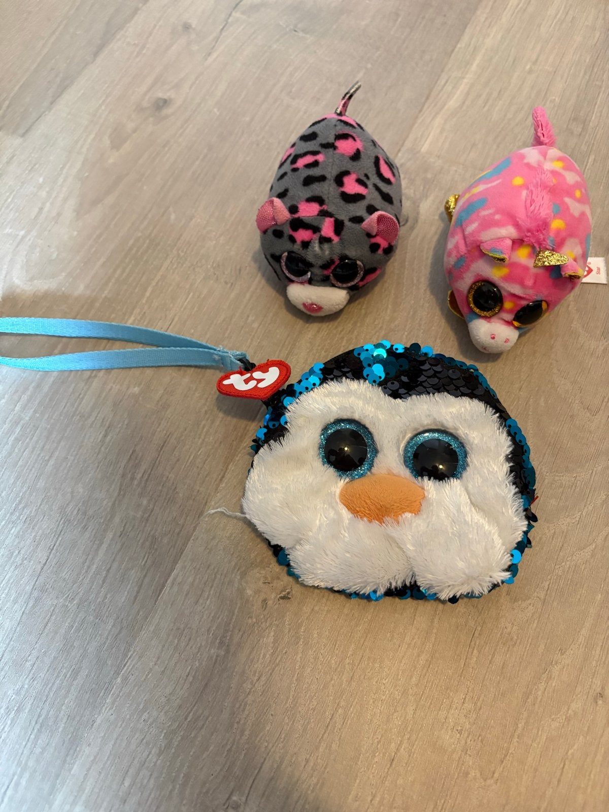 Pakket TY: Portemonnee en 2 knuffeltjes, Gebruikt, Overige karakters, Overige typen, Ophalen of Verzenden