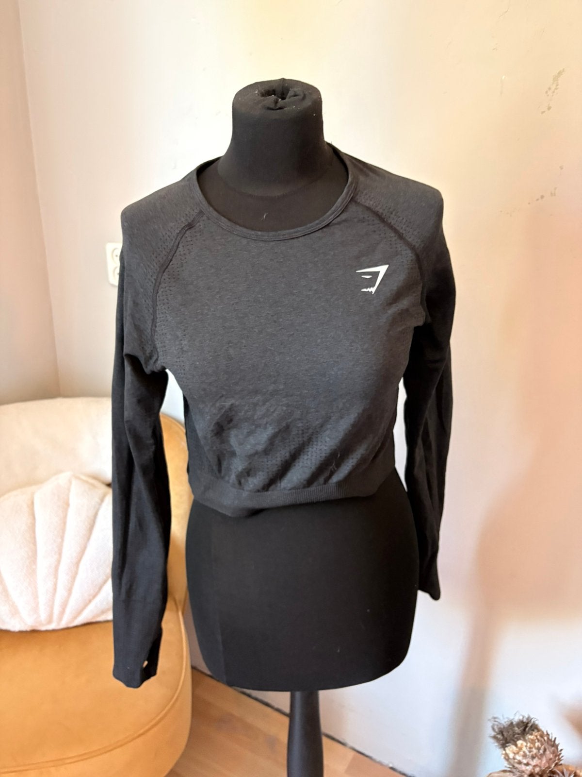 Gymshark cropped sport top mt L ZGAN, Ophalen of Verzenden, Zo goed als nieuw, Maat 42/44 (L)