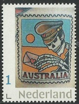 persoonlijke postzegel tattoo op arm, Postzegels en Munten, Postzegels | Nederland, Verzenden, Na 1940, Postfris