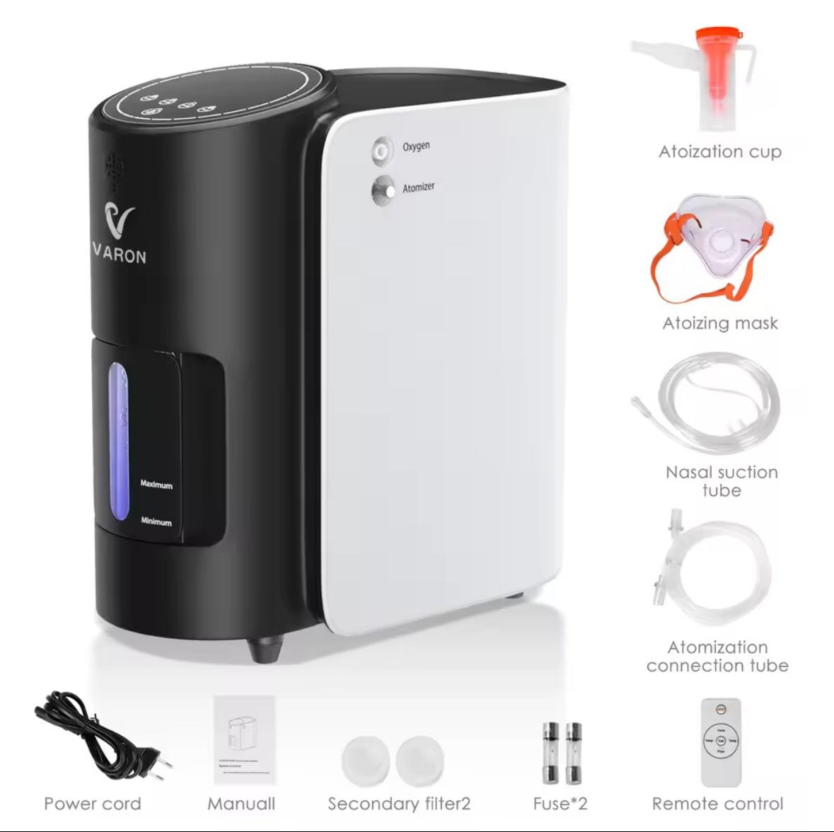 VARON 1-7L Zuurstofconcentrator 90% Zuiverheid, Ophalen of Verzenden, Nieuw, Overige
