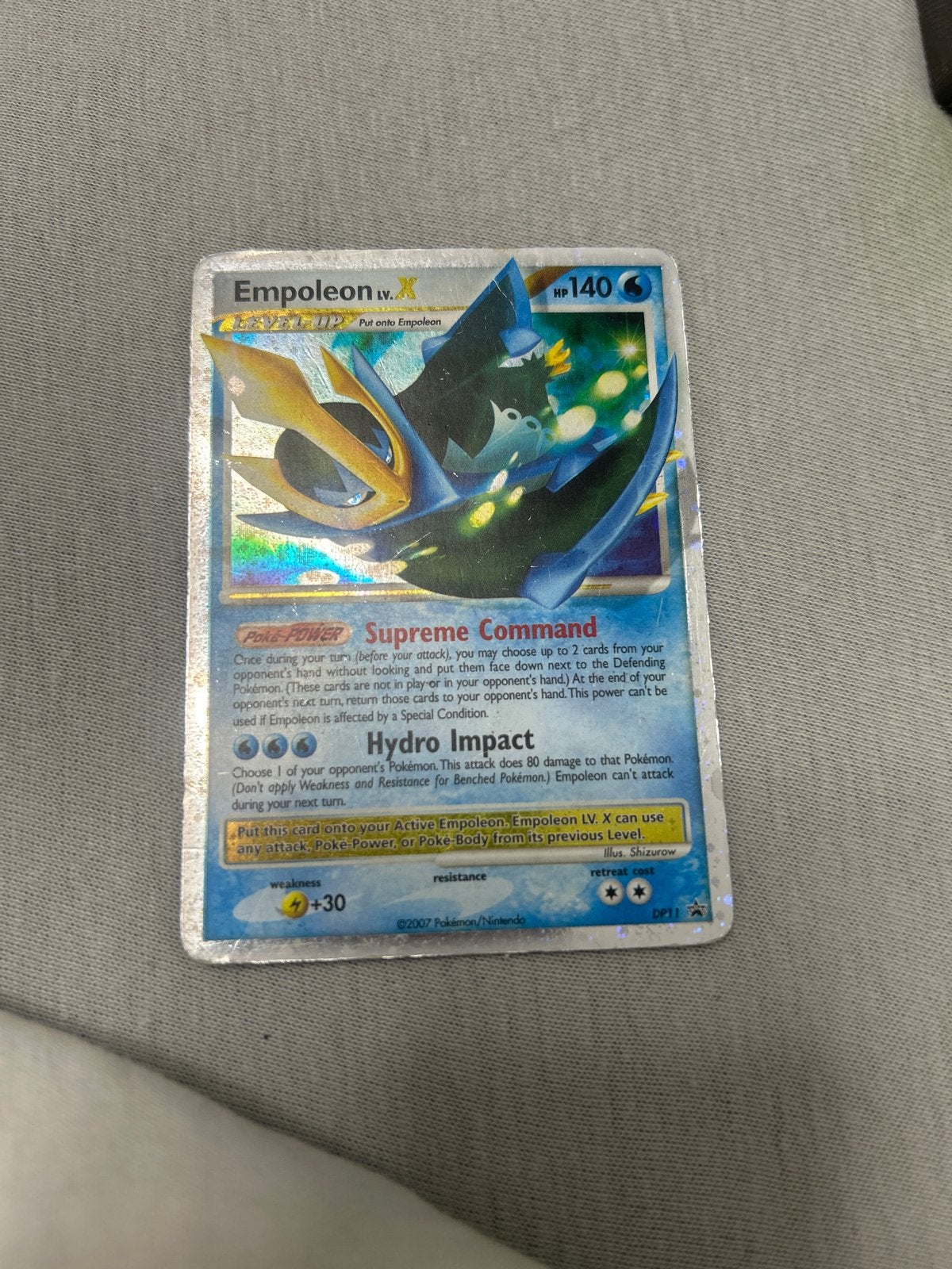 Pokemon Empoleon LV.X Holo Kaart - Zeer Zeldzaam!, Ophalen of Verzenden, Gebruikt, Losse kaart, Foil