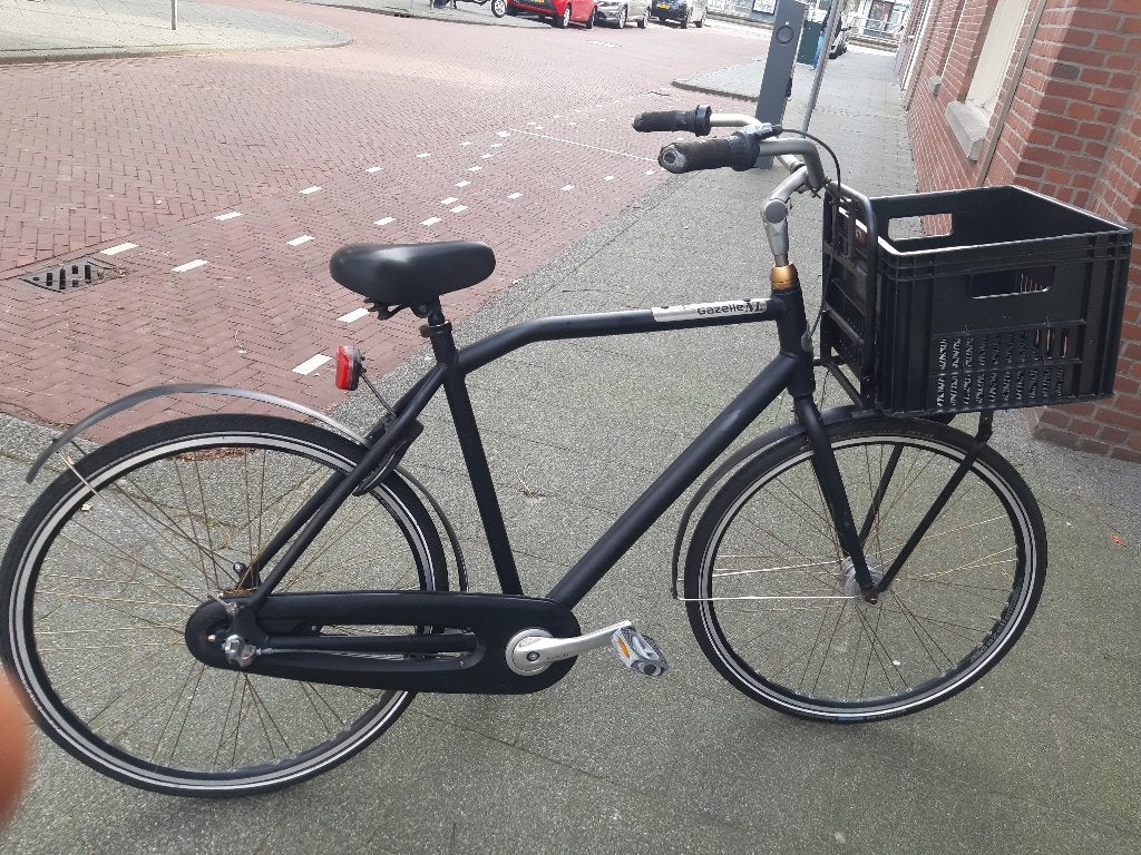 Zwarte Gazelle HeavyDutyNL transportfiets 28 inch, 59 cm, Ophalen, Terugtraprem, Gebruikt, Versnellingen