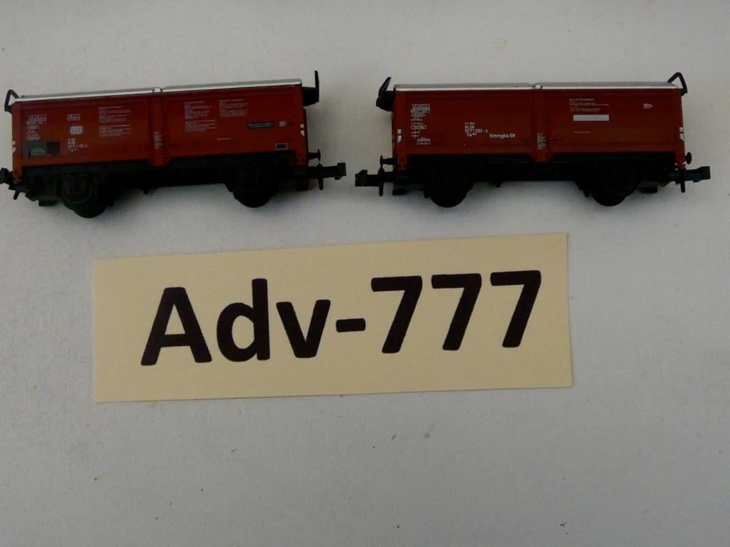 Adv-777 N Spoor Schuifdakwagons Minitrix, Gebruikt, Gelijkstroom, Trix, Wagon