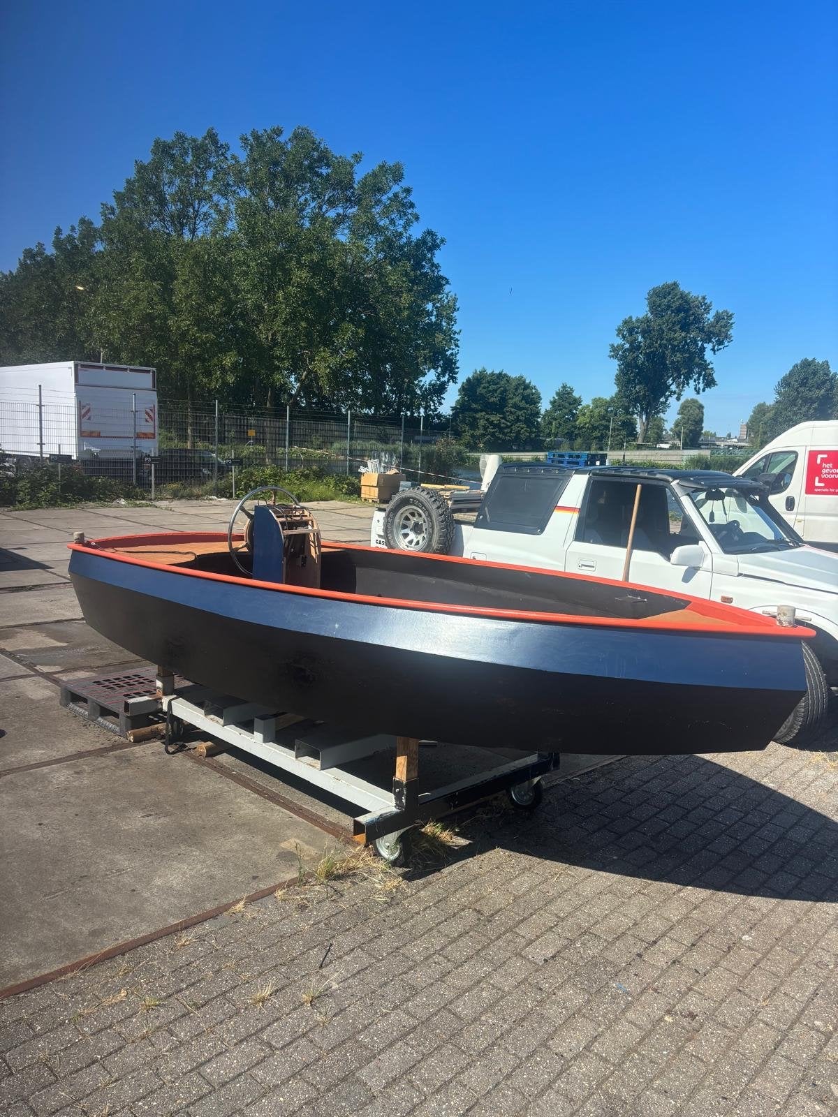 Robuuste Stalen Vlet, Watersport en Boten, Sloepen, Ophalen, Gebruikt, Staal, Vlet